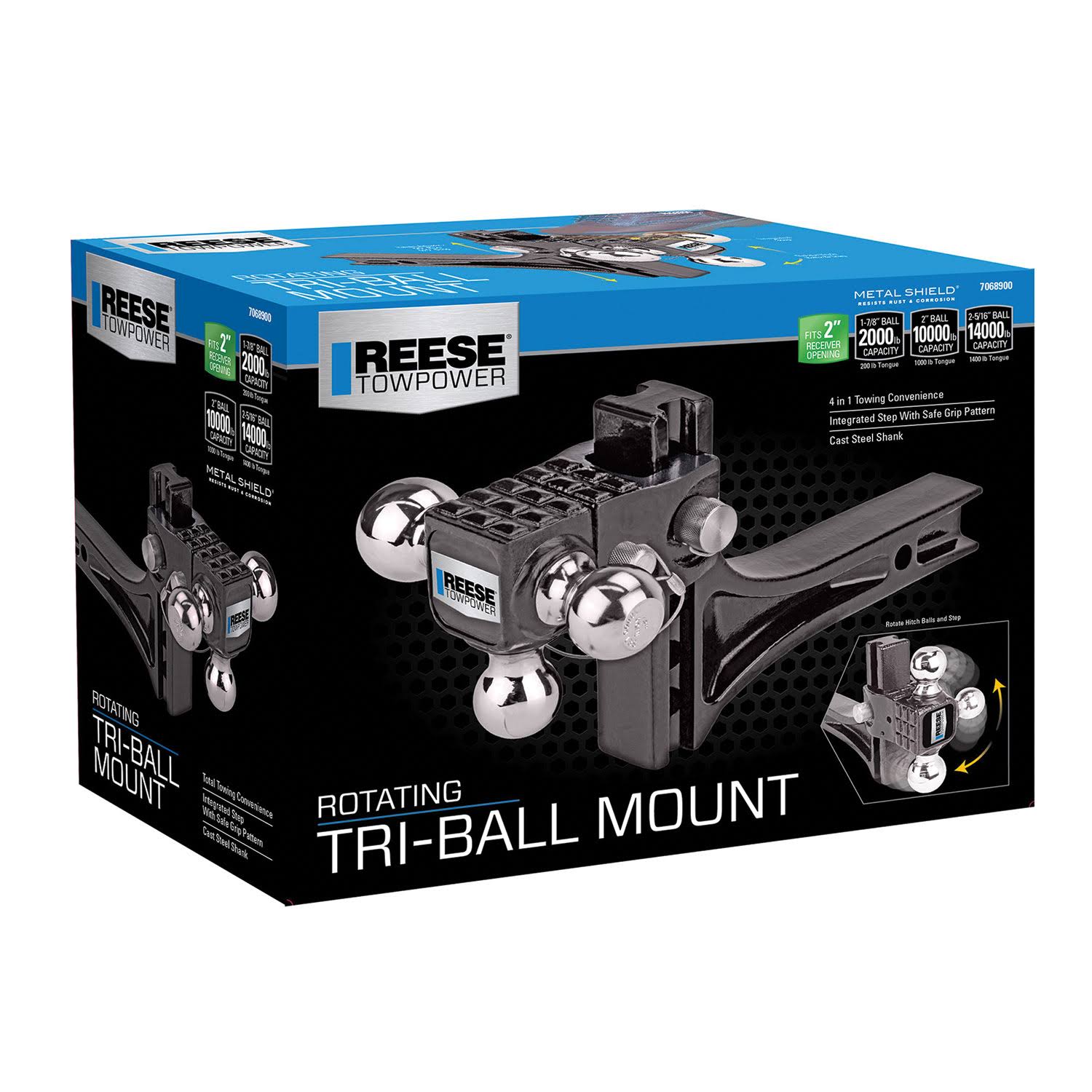 Reese 7068900 Tri-Ball Mount, Steel