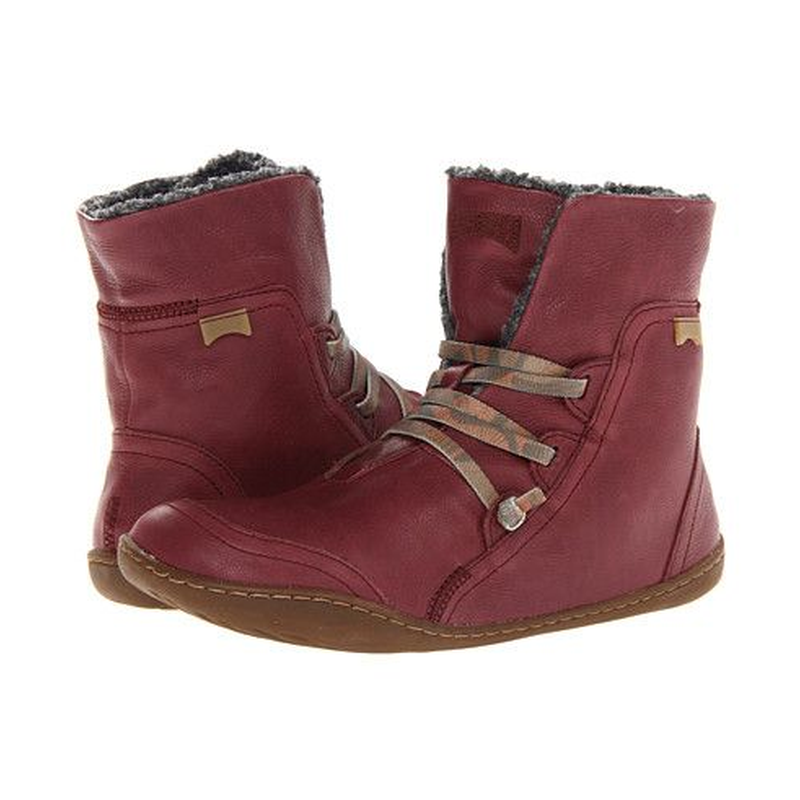 Leather Flat Heel Boots