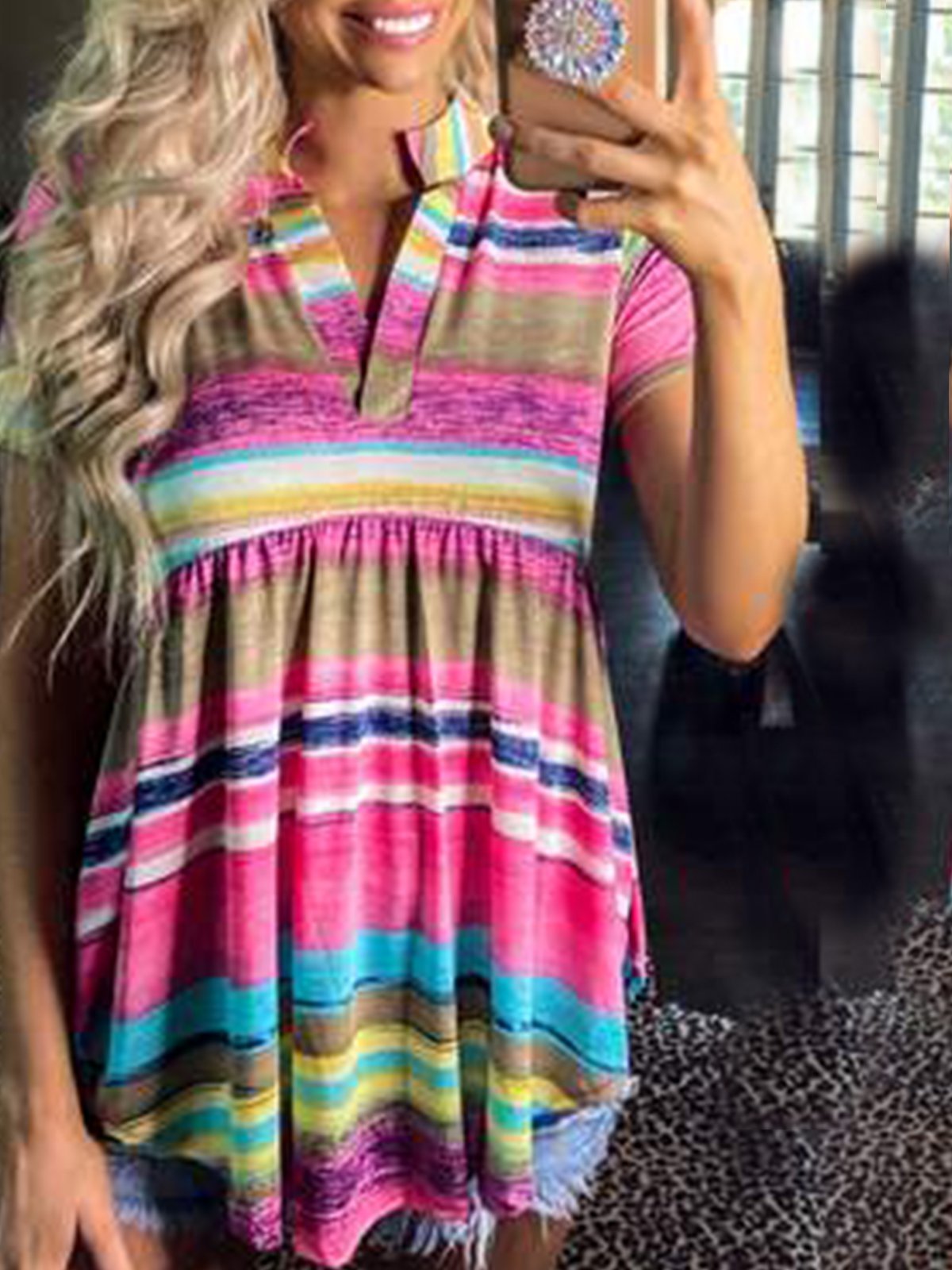 Pink Vintage Short Sleeve Shirts & Tops