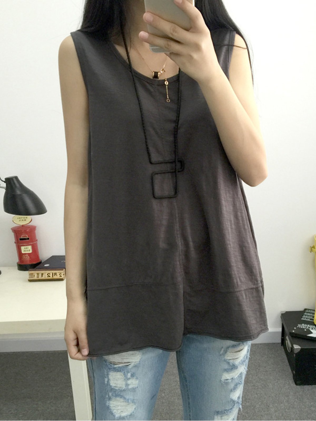Sleeveless Cotton Shirts & Tops