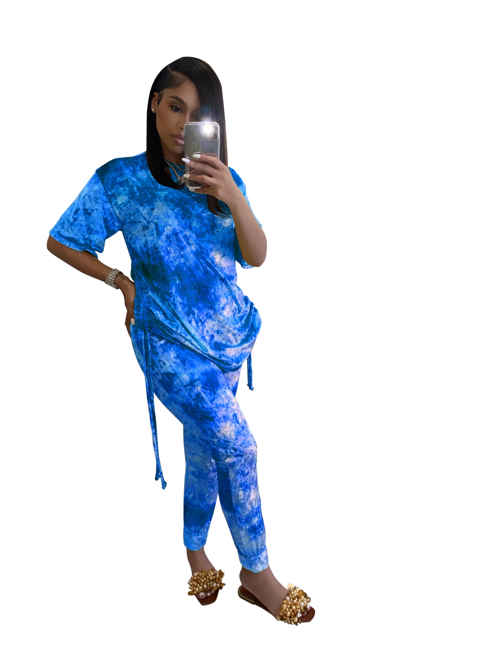 Casual African Tie Dye Pants Set