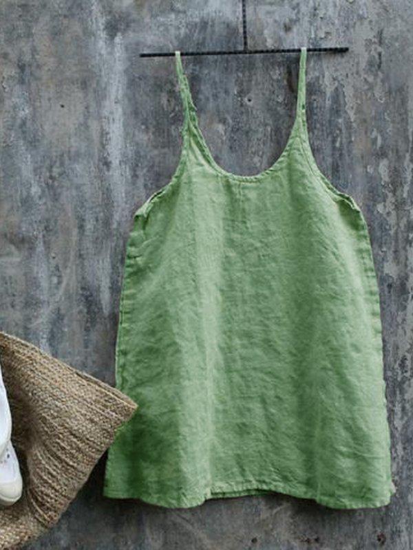 Solid Spaghetti-Strap Shirts & Tops