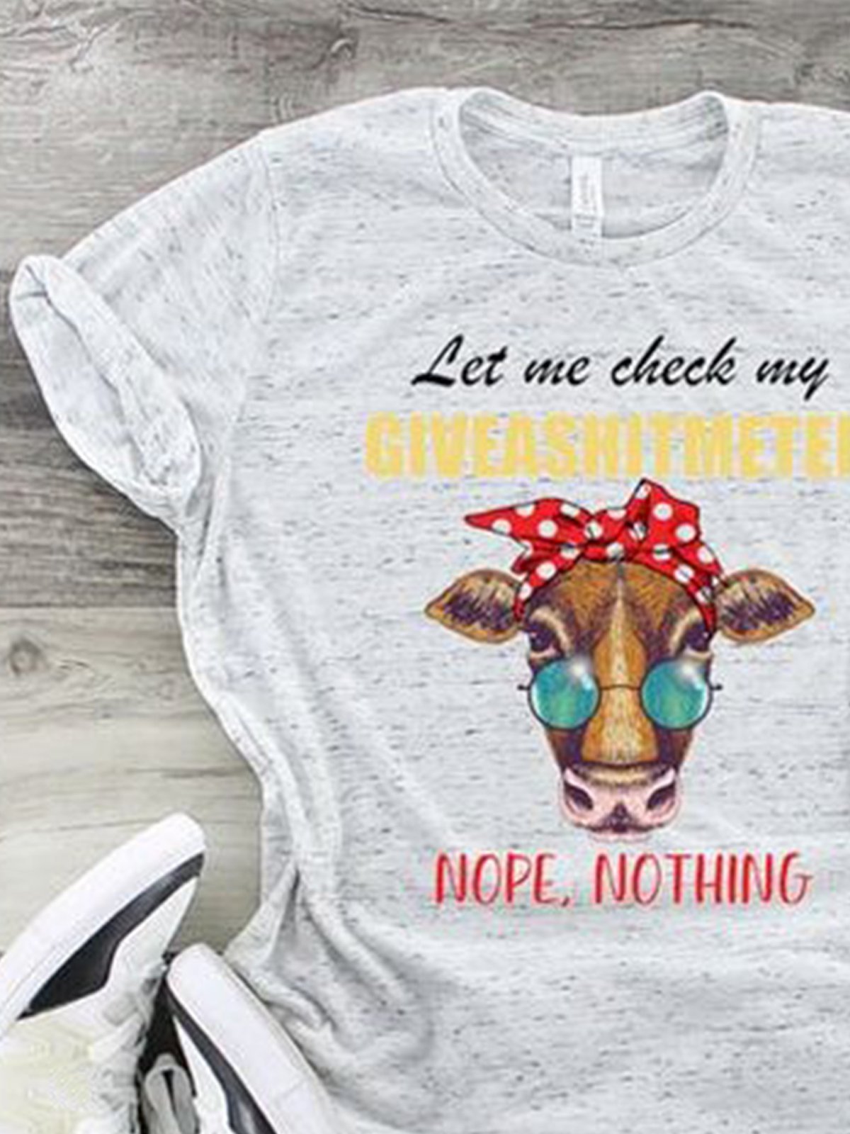 Casual loose summer ox head letter pattern printed short sleeve round neck T-shirt