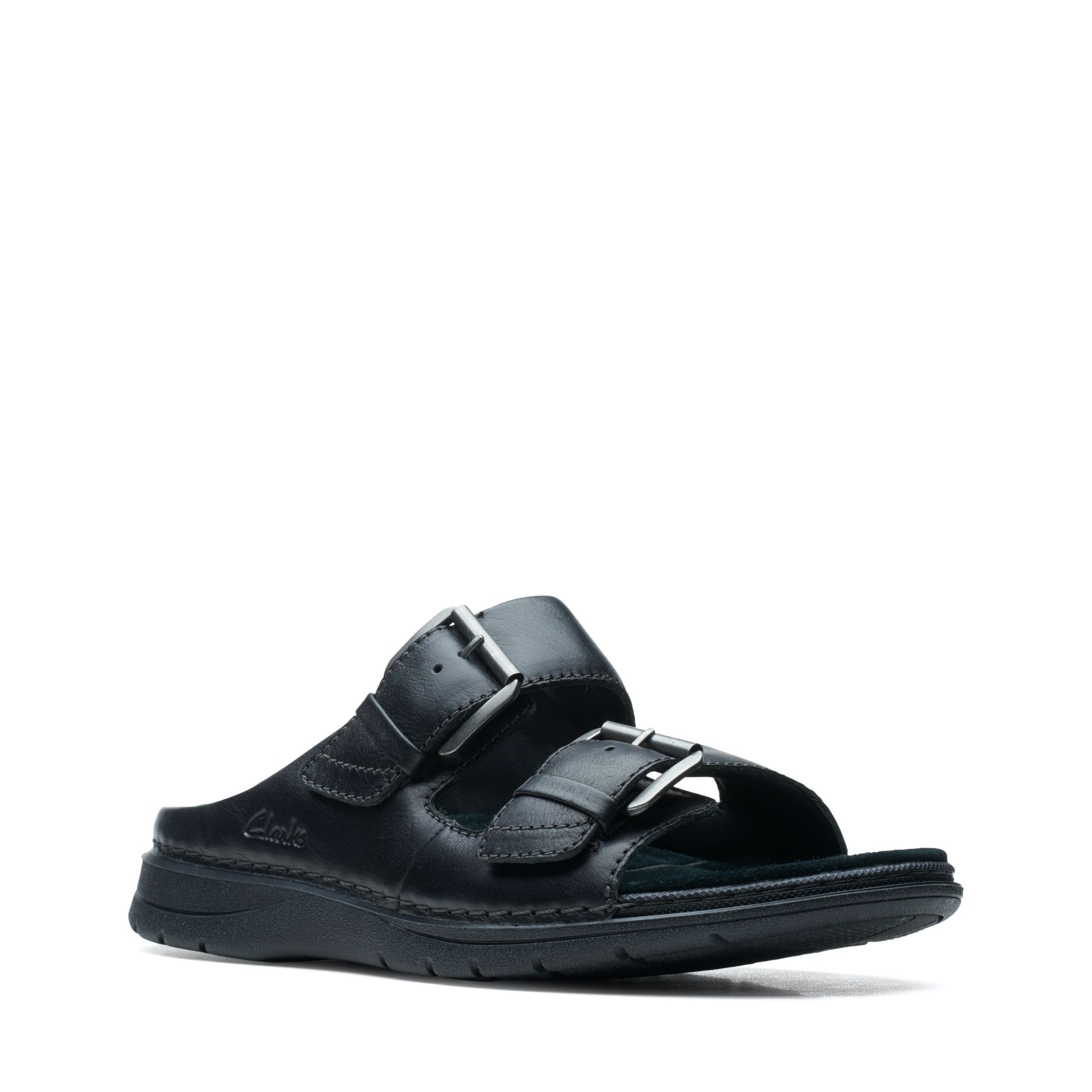 Men Sandals Nature Vibe Black Leather