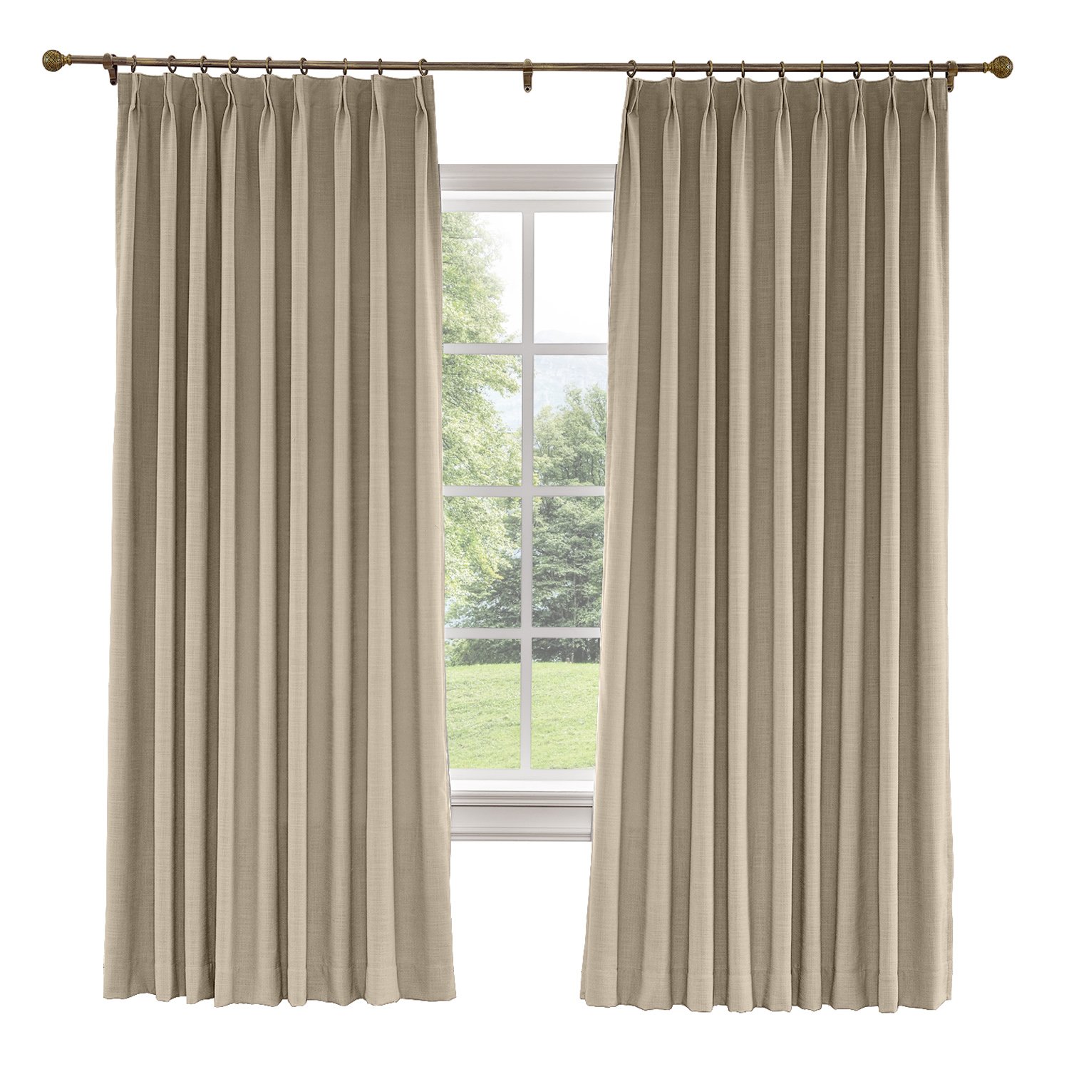 LIZ Polyester Linen Curtain Drapery Custom