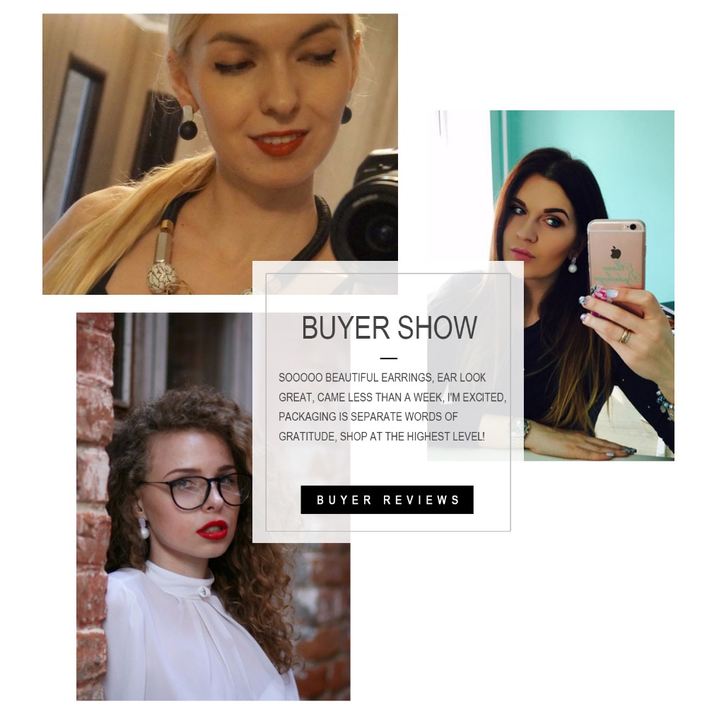 eManco Trending Now 3 Color Romantic Geometric Statement Stud Earrings for Women Crystal White Opal Beads Brand Jewelry