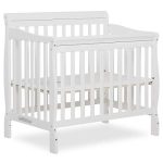 4-in-1 Convertible Mini Crib in White, Greenguard Gold Certified