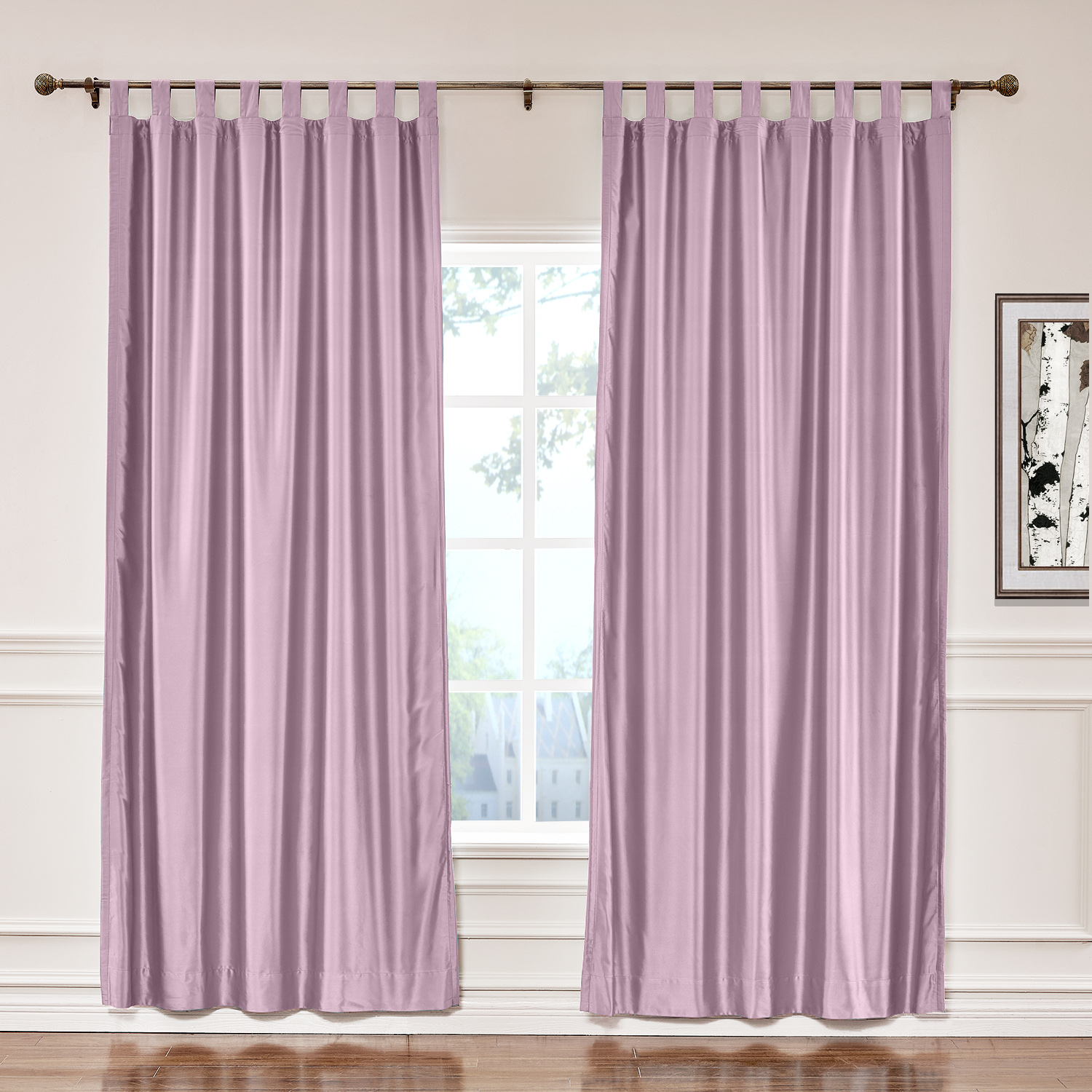 Thermal Insulated Curtain Tab Top Window Treatment Panel LHZ