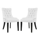 Modern Tufted Faux Leather Upholstered Two Dining Chairs