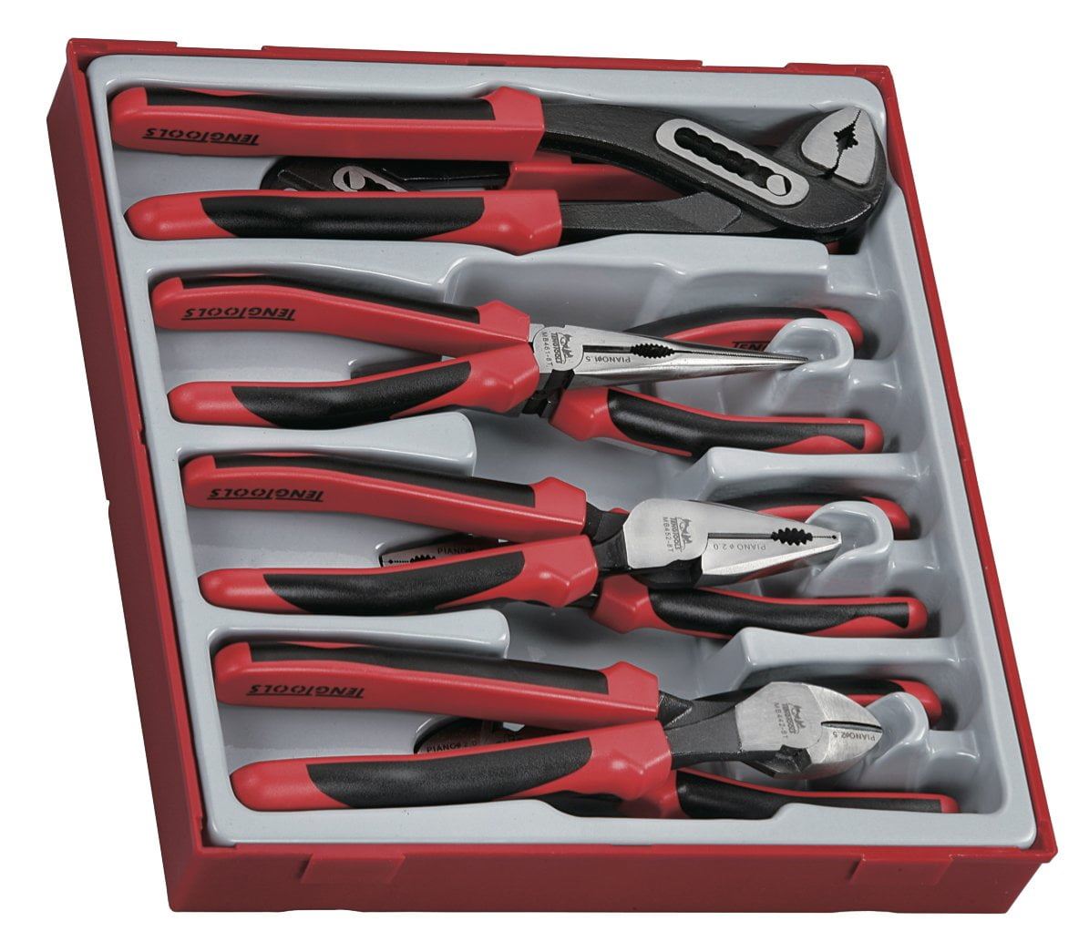 Teng Tools – 8 Piece TPR Grip Pliers Set -TEN-O-TTD441T