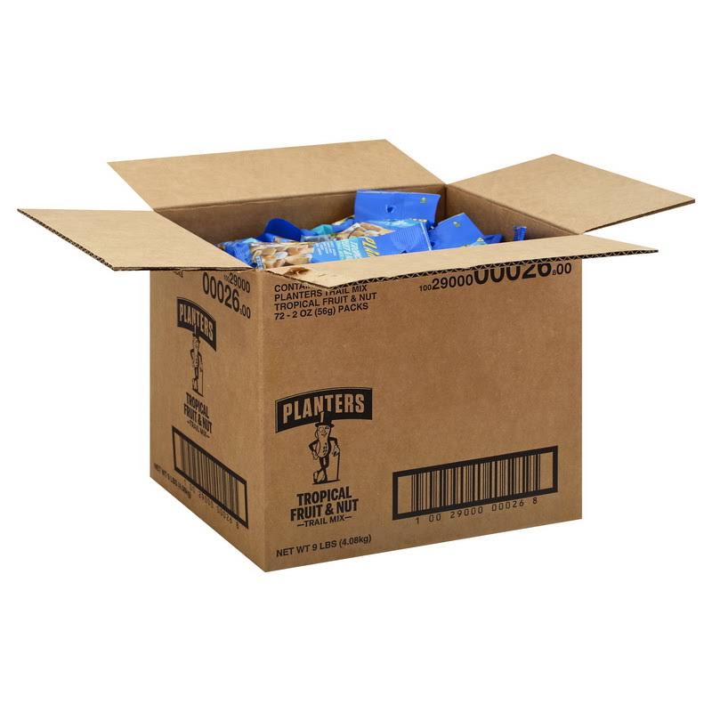 Planters Trail Mix, Tropical Fruit and Nut, 2 oz Bag, 72/Carton