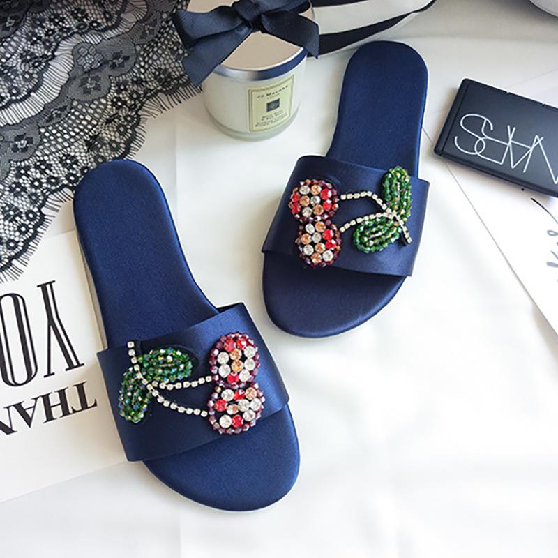 Women Shiny Single Strap Slippers Casual Peep Toe Shoes