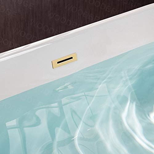 BTA1513-BG-Drain &O+ Pillow Bathtub, Brushed Gold