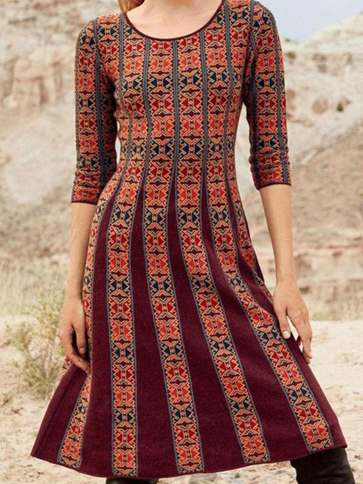 Vintage Round Neck Dresses