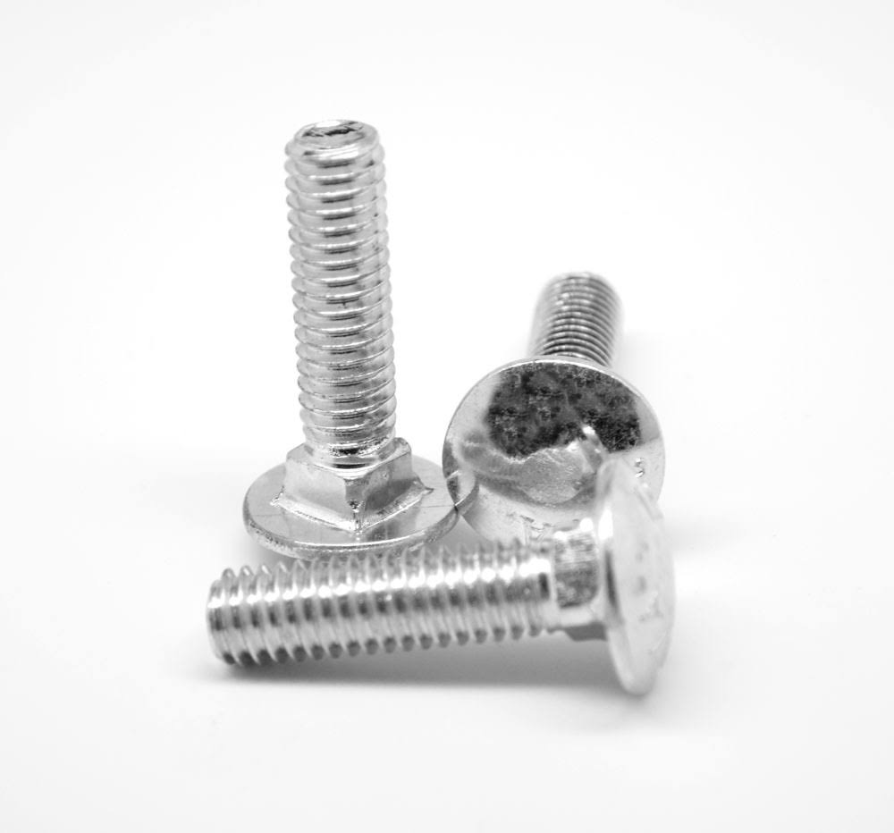 5/16 inch-18 x 1 3/4 inch (FT) Coarse Thread A307 Grade A Carriage Bolt Low Carbon Steel Zinc Plated Pk 562
