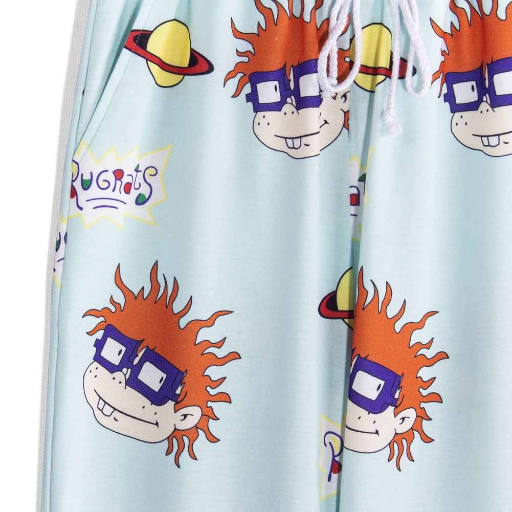 Casual Cartoon Print Drawstrings Track Pants