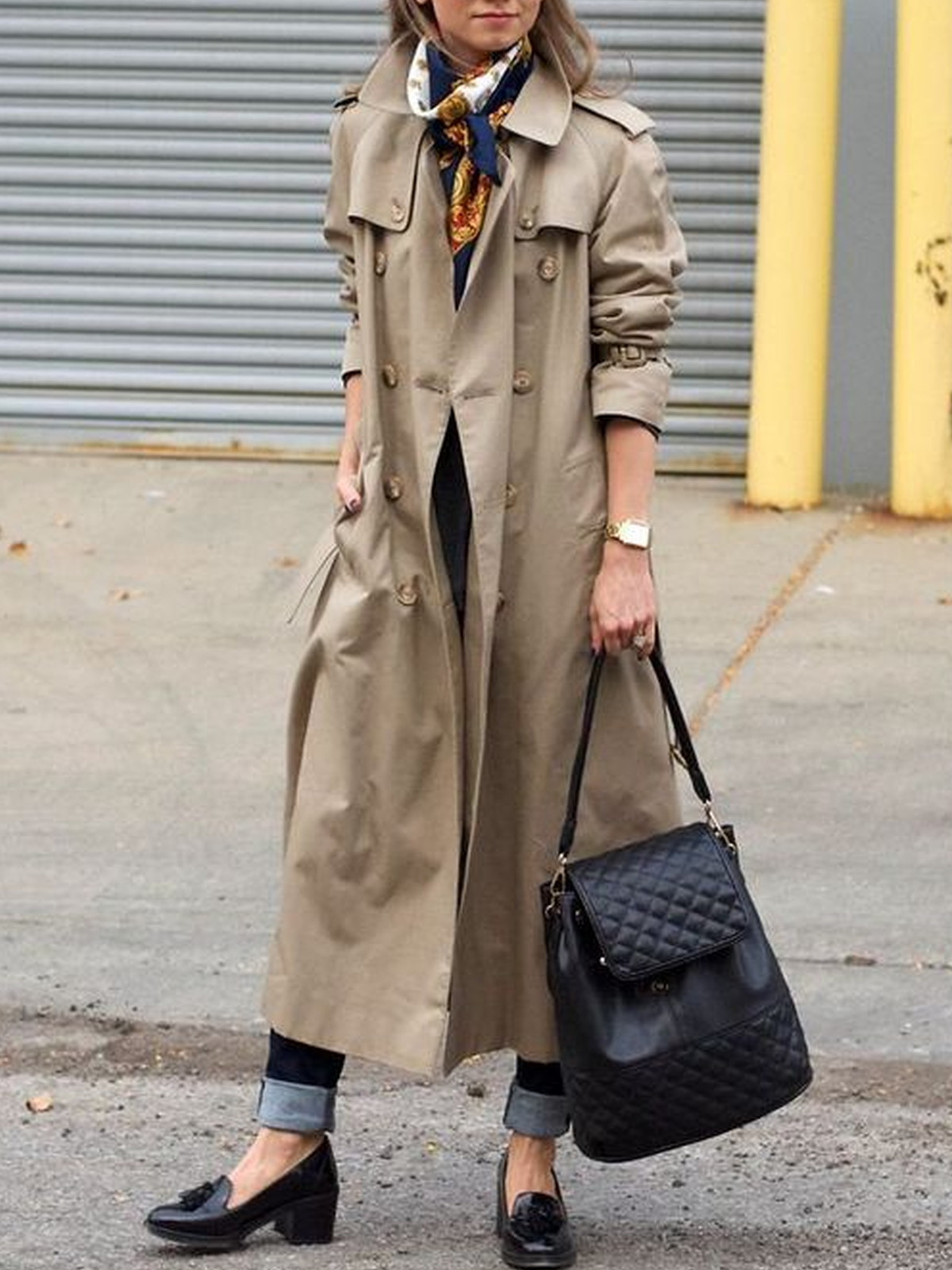 Grey Cotton-Blend Long Sleeve Outerwear