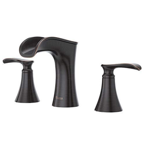 JDYY Jaida Waterfall Widespread Bathroom Sink Faucet, Tuscan Bronze