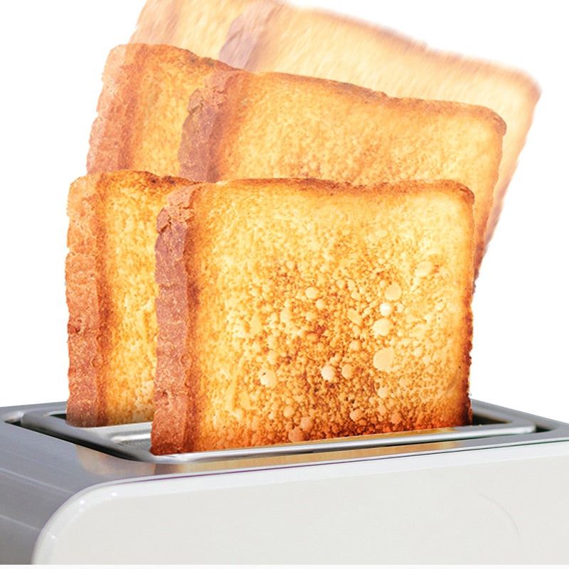 750w Automatic Fast heating bread toaster 2 Slices Stainless steel toaster