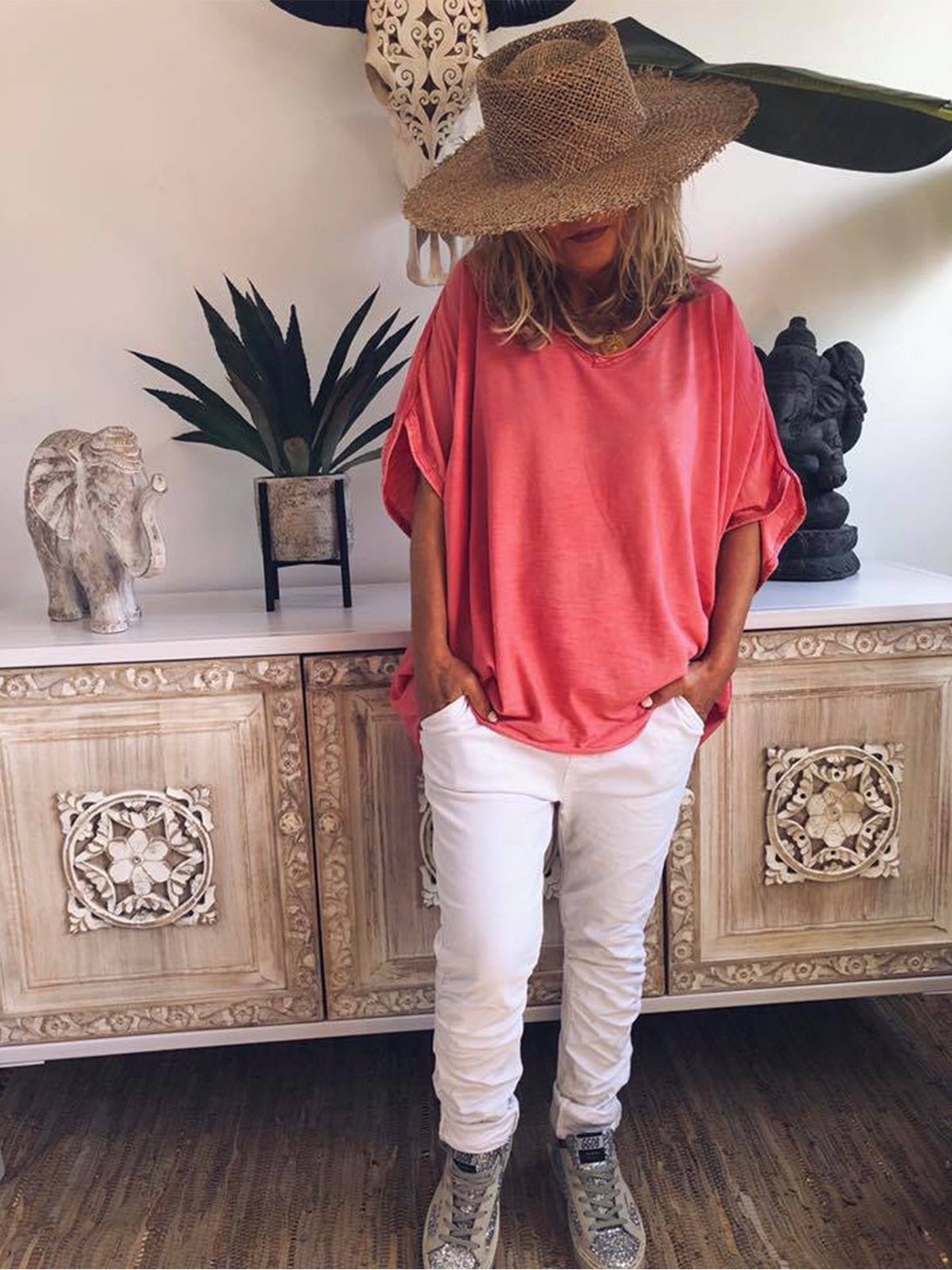 Short Sleeve Casual Plain T- Shirt