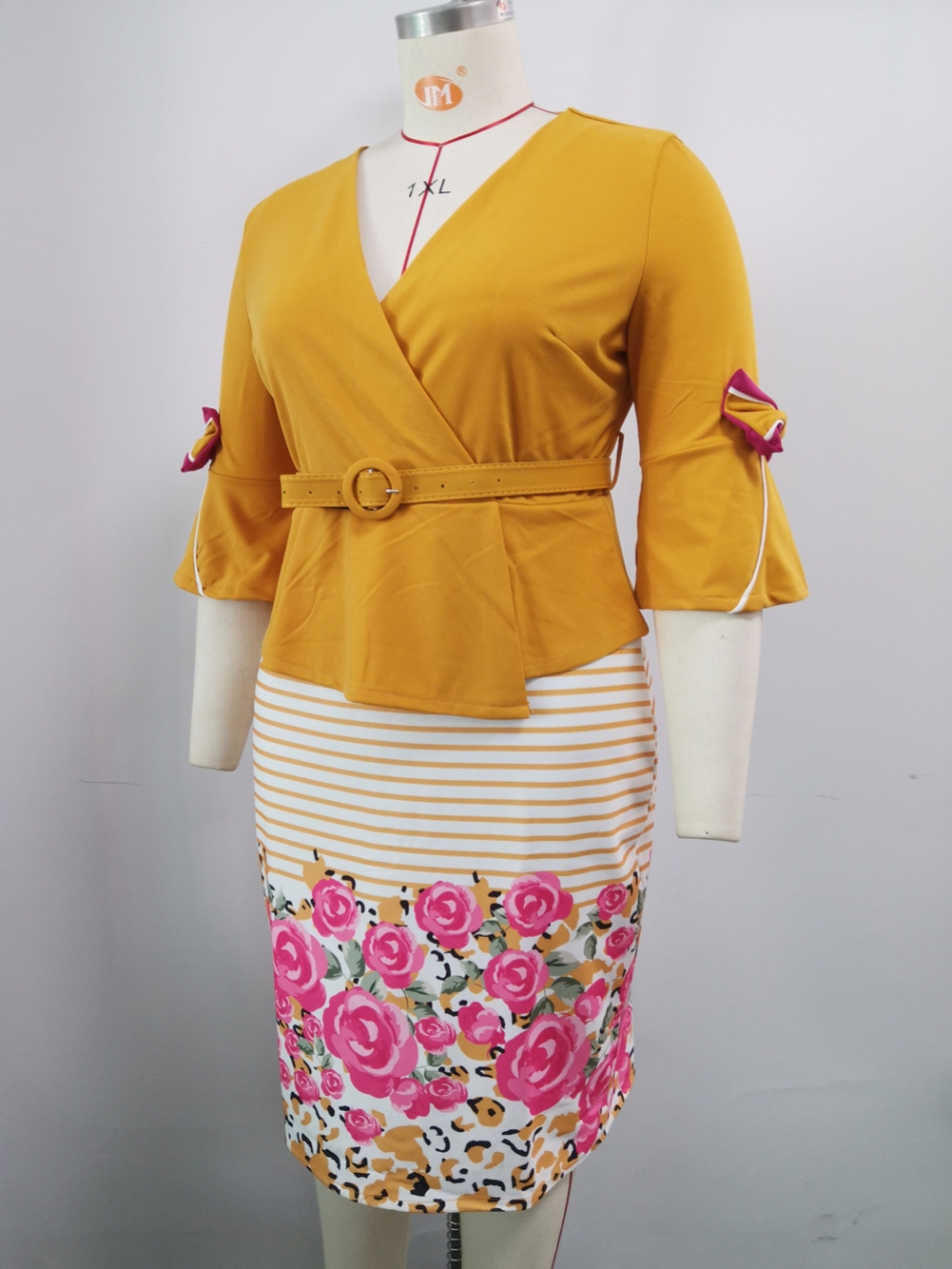 Mother of the Bride Peplum Midi Dress