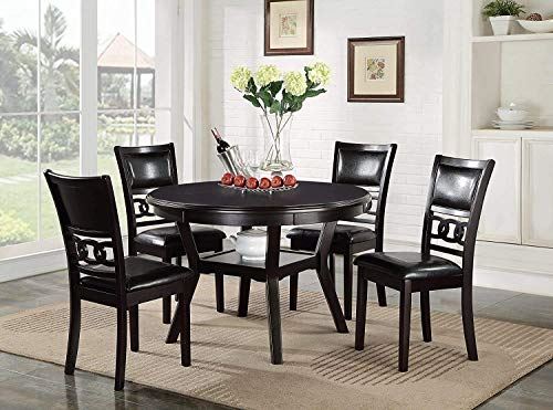 Classic Furniture Gia 5-Piece Round Set with 1 Dining Table and 4 Chairs