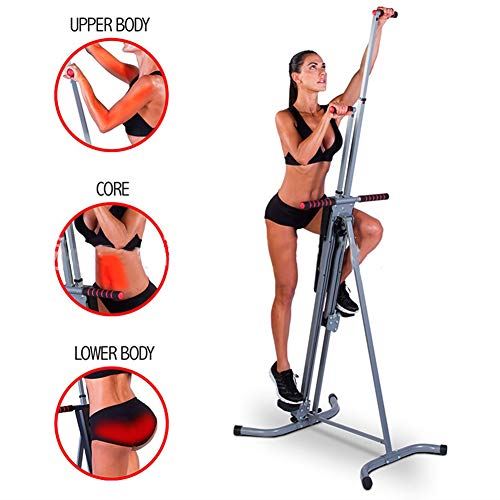 Mustbe Strong Foldable Vertical Climber Climbing Machine Space Walker with Digital Display-
