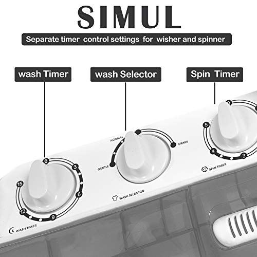 Washing Machine Mini 17.6 Lbs Compact Washer Machine And Dryer Combo