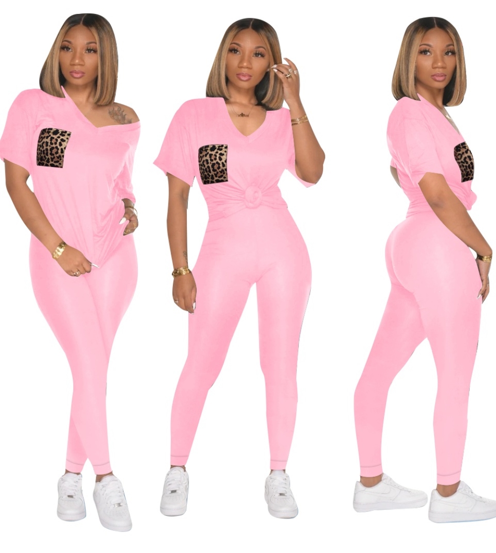 Summer Casual Two Piece Pants Set