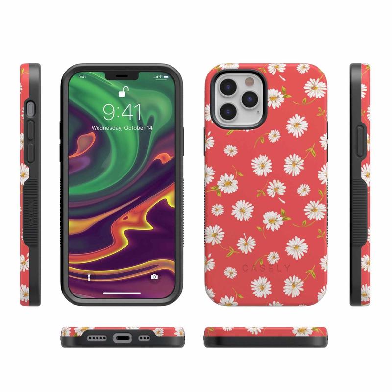 Daisy Daydream Red Coral Floral Case