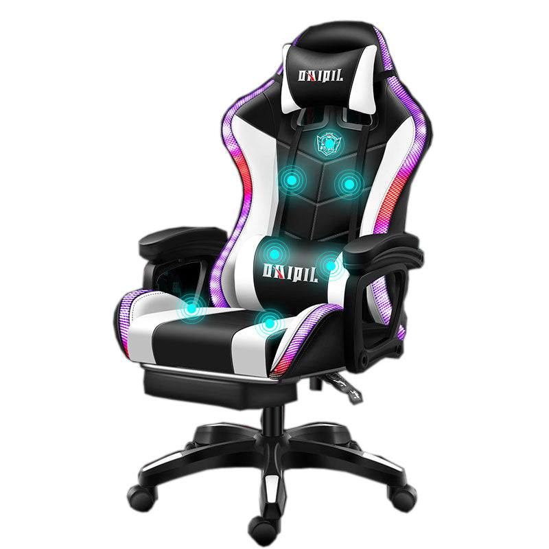 cheap e-sport ddp pu leather computer PC game chair silla gamer led RGB racing massage gaming chair with lights and speakers