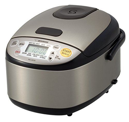 Rice Cooker & Warmer, 3-Cups (uncooked), Stainless Black