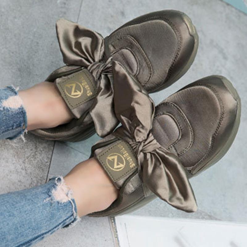 Khaki Casual Canvas All Season Flat Heel Sneakers