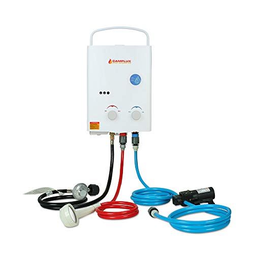 Camplux 5L 1.32 GPM Outdoor Portable Propane Gas Tankless Water Heater