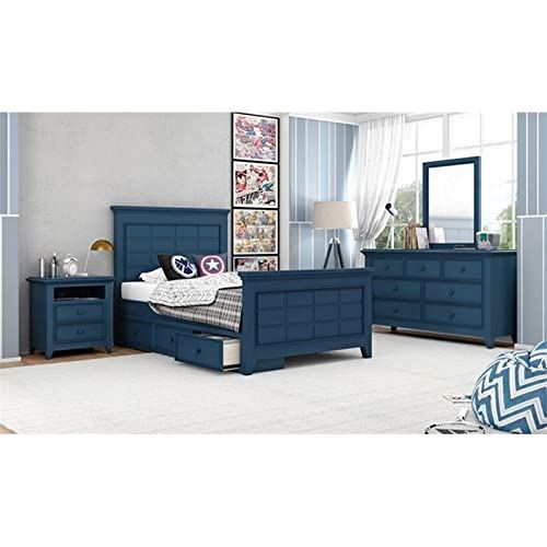 My Home Furnishings Bailey Dresser with 6-Drawer in Williamsburg Blue