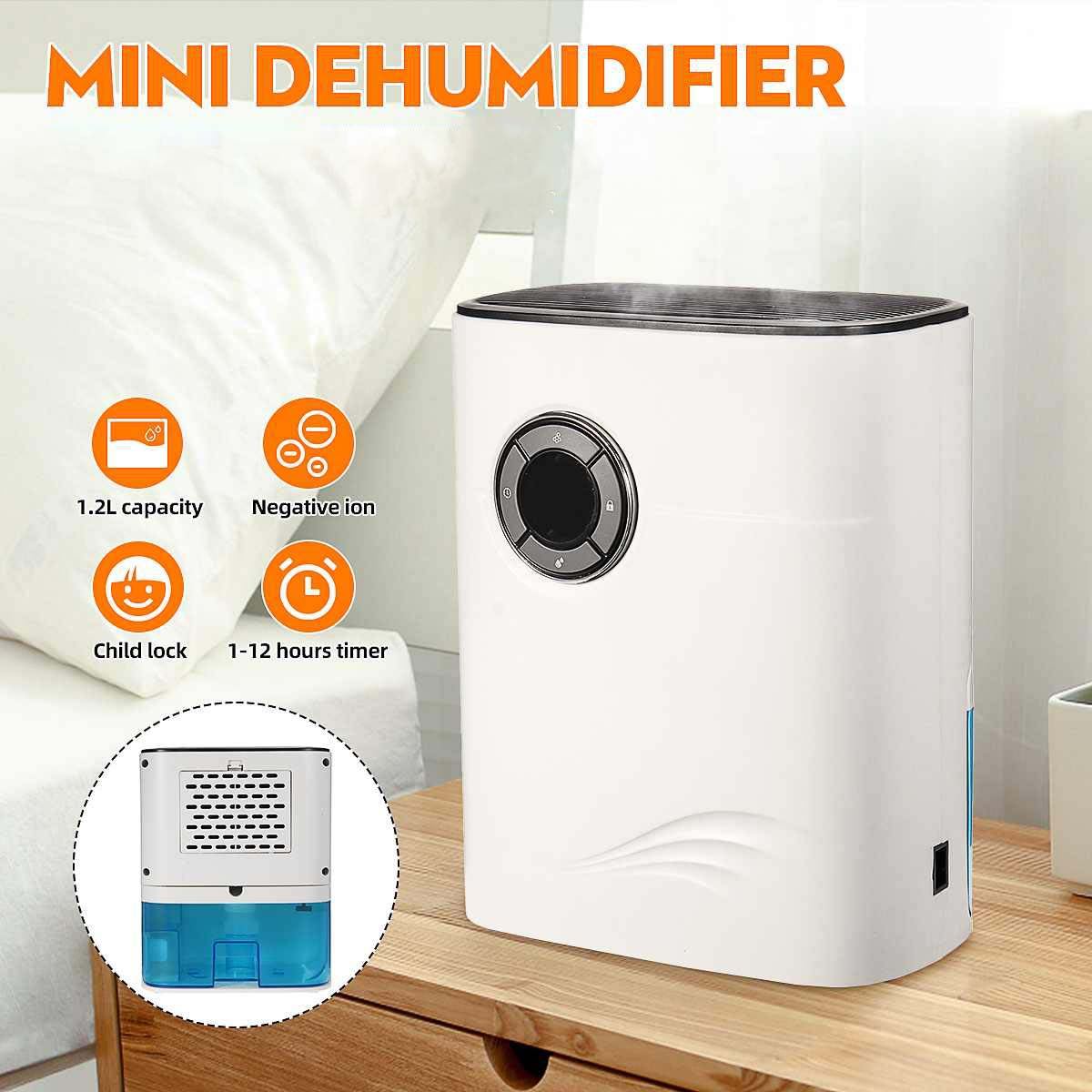 Dehumidifier for Home  Anion Air Purifier With 1200ML Large Water Tank & Mute Air Dryer