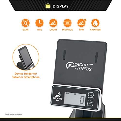 CIRCUIT FITNESS- Bluetooth Circuit Fitness Foldable Magnetic Rowing Machine