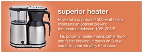 Bonavita BV1900TS 8-Cup One-Touch Coffee Maker Featuring Thermal Carafe