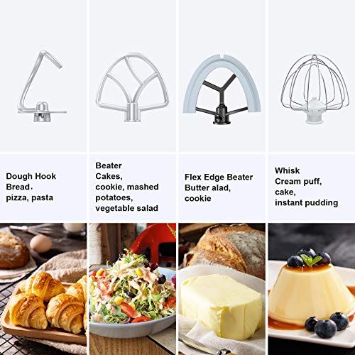 Electric Stand Mixer, UTALENT 6 Adjustable Speeds Automatic Tilt-Head