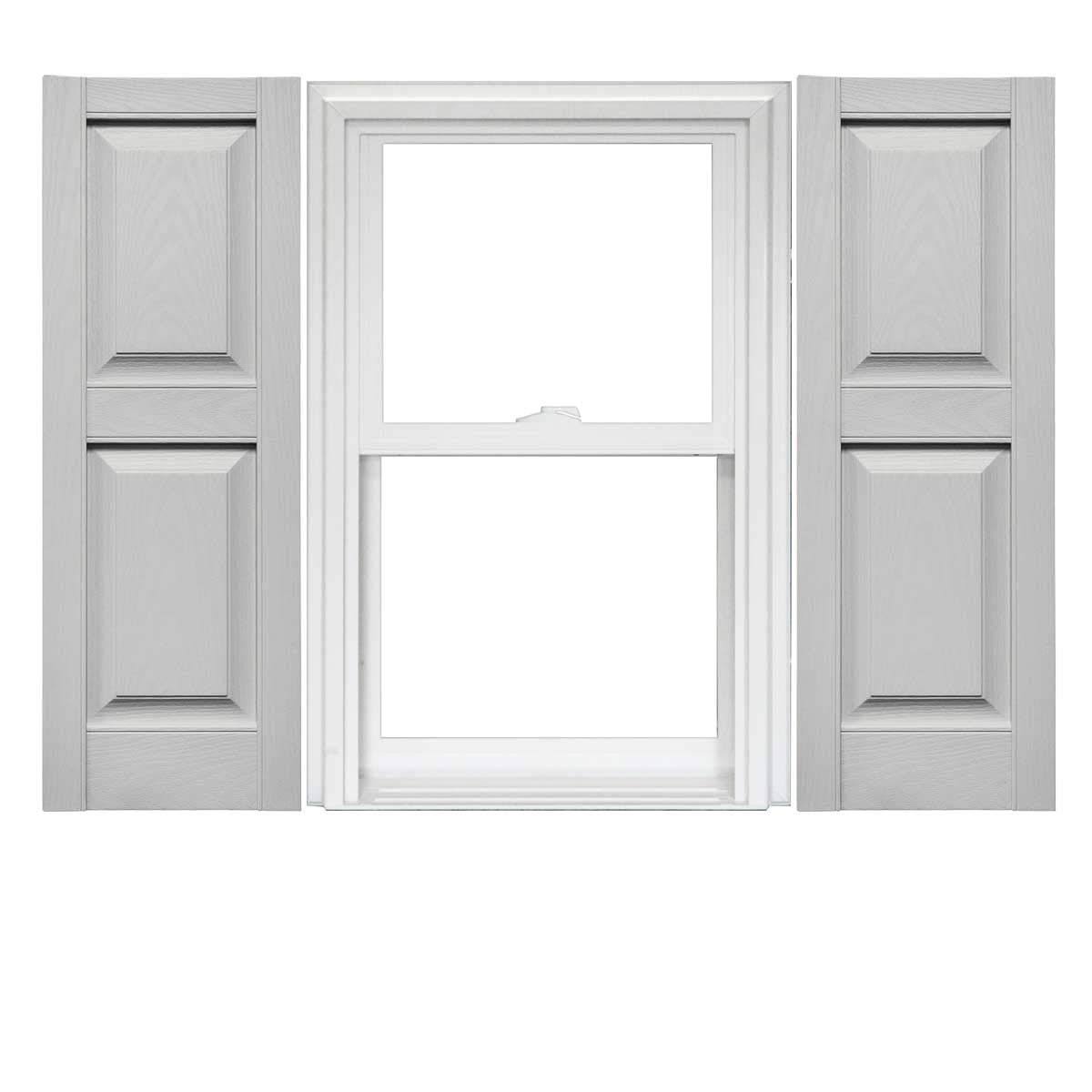 Mid America Raised Panel Vinyl Shutters (1 Pair) - 14.75 x 71 030 Paintable