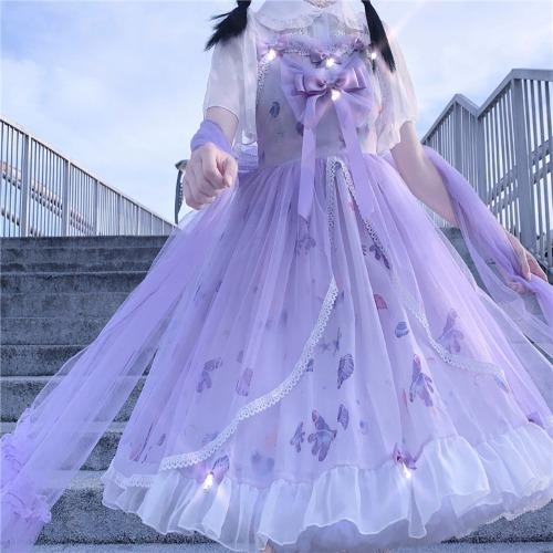 Sweet Purple Bow Lolita Dress SS0566