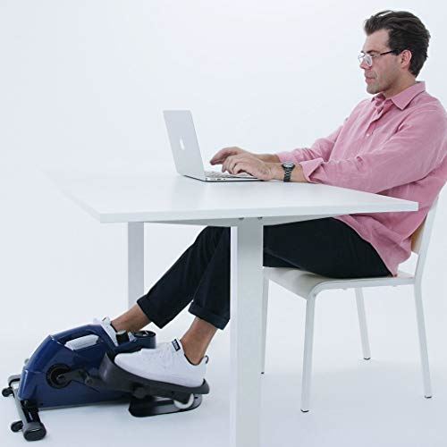 JFIT Under Desk and Stand Up Mini Elliptical- Blue