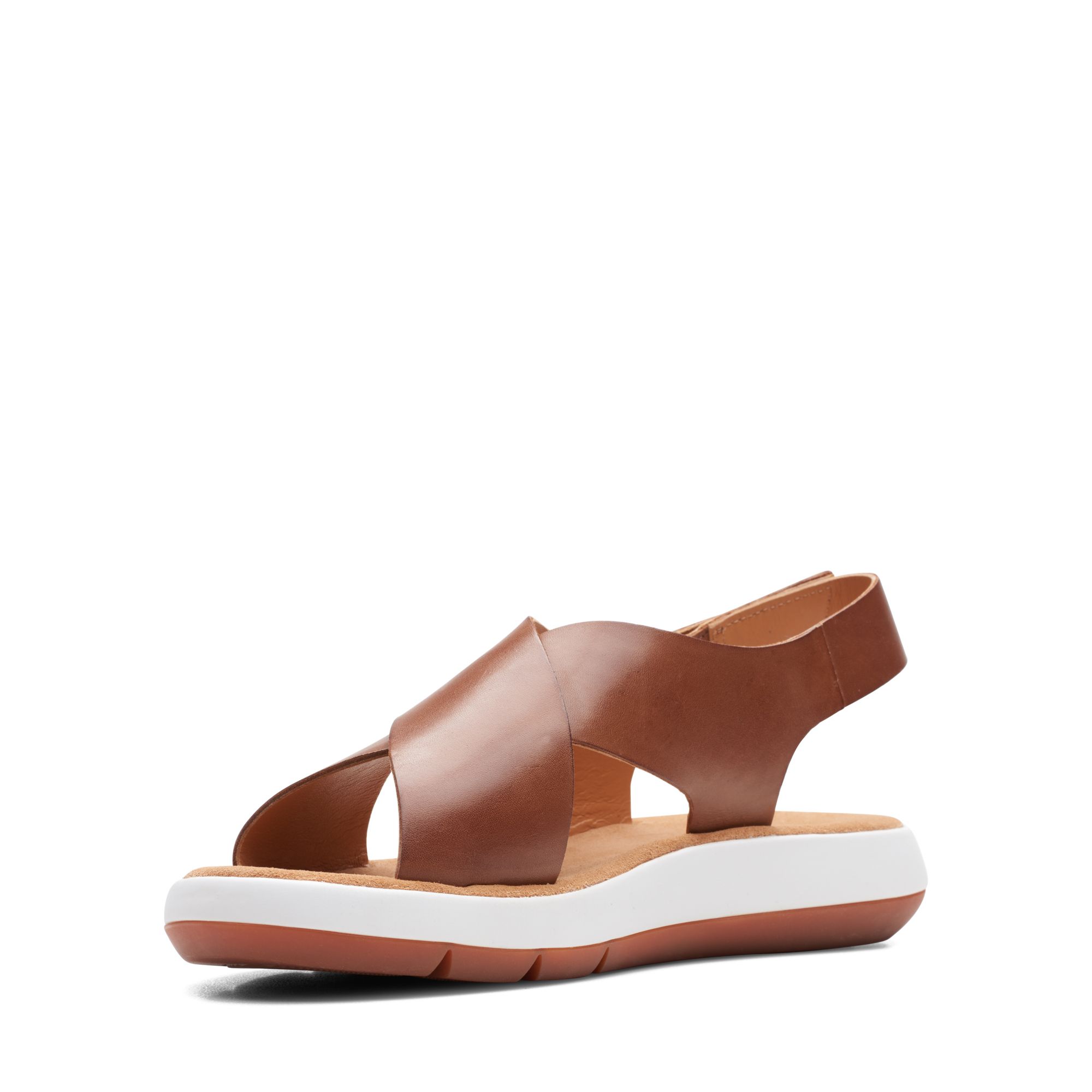 Women Sandals Jemsa Cross Dark Tan Lea