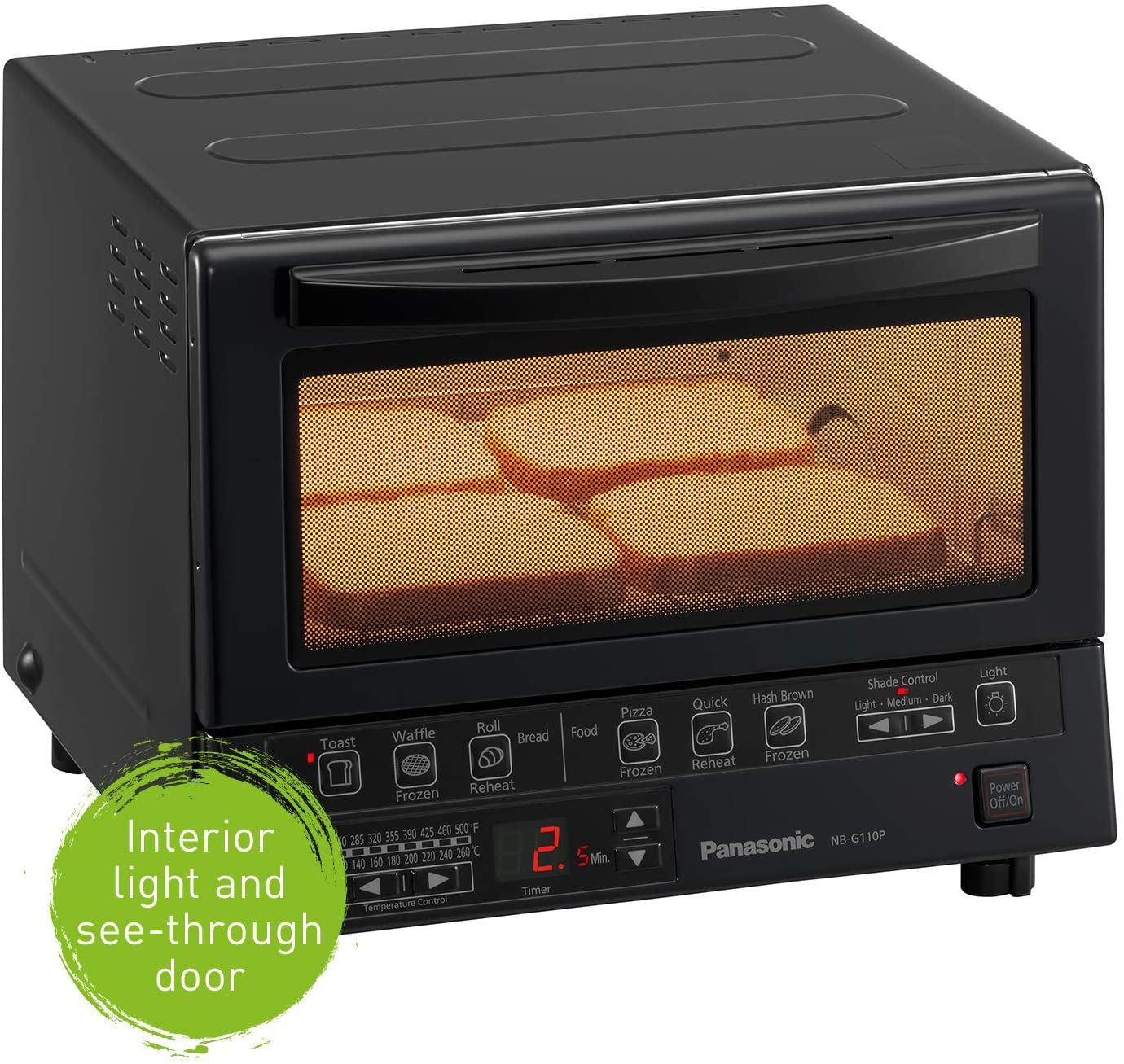 Panasonic FlashXpress Compact Toaster Oven with Double Infrared Heating, Silver