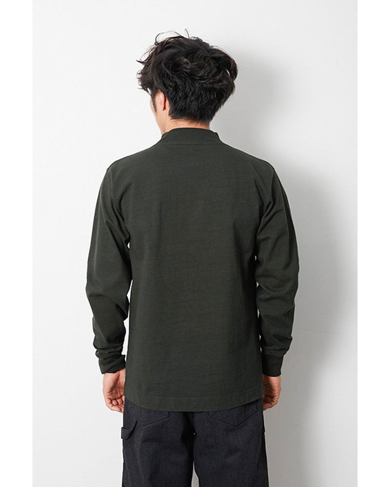 Heavy Cotton Garment Dyed Long Sleeve Mockneck