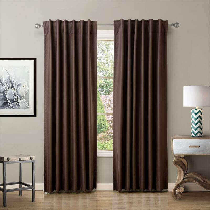 CUSTOM EDOARDO Chocolate Indoor Blackout Curtain