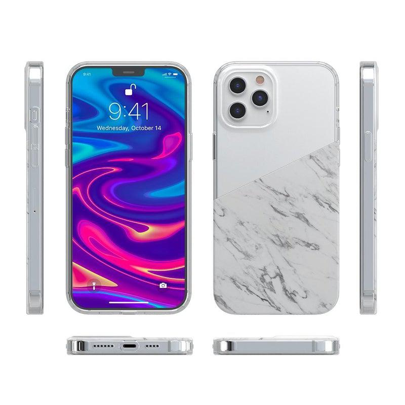 Half White Clear Marble Case