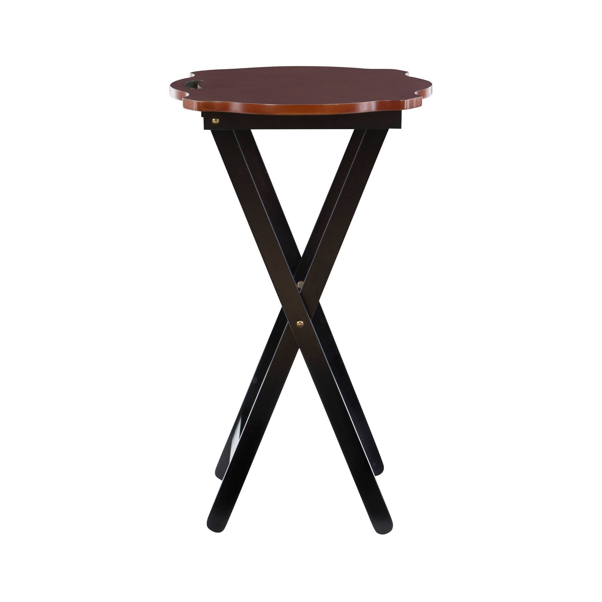 Powell Serpentine Black Tray Table