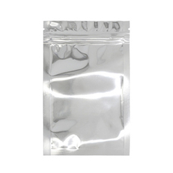10x15cm Pouch Flat Aluminum Grade Metalized 3 Side Seal Plastic Zip Lock Food Metallic Small Zipper Ziplock Silver Foil Bag