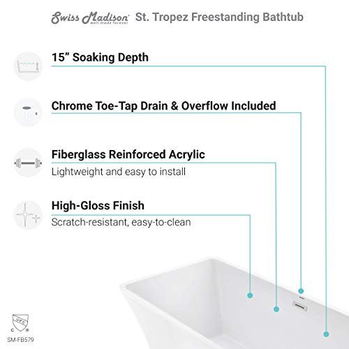 SM-FB579 St Tropez 67′′ Rect. Bathtub